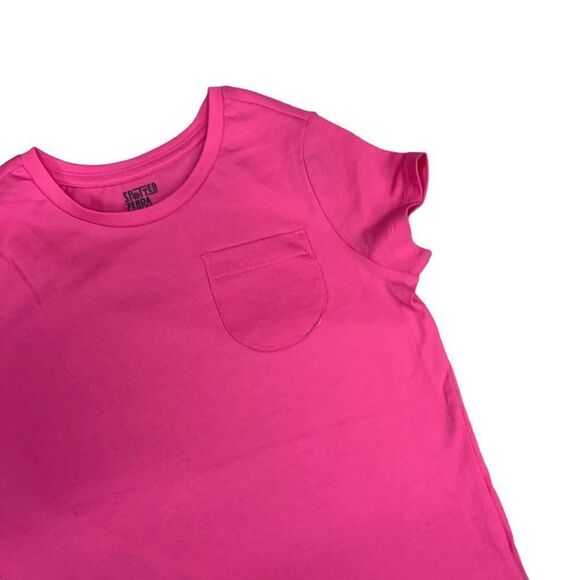 Spotted Zebra Girls size XXL 14 16 Pink cotton High low Pocket T-shirt top - Picture 5 of 11